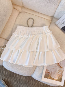 Ballet Style Sweet Cake Skirt High Waist Slim A-Line Mini Skirt White Short Skirt for Women Summer 2025 New Arrival