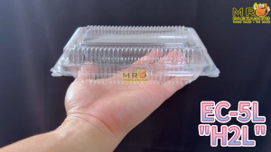 OPS - H2L - BENXON Plastic Tray with Lock [ 50pcs± ] Bakery Disposable Plastic Clear Food Box - Bekas Makanan - H 2 L