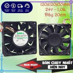 Quạt tản nhiệt Nidec 24v 10a 12cm (120x120x35mm) chính hãng mới