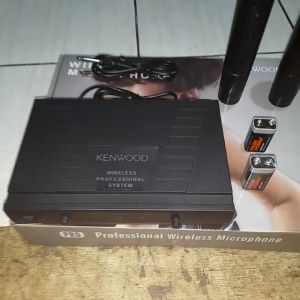 G144 KENWOOD MIC WIRELESS DUAL MIK WIRELES SEPASANG MIKROPON PEGANG MIKROPHONE MICROPHONE KARAOKE DJ