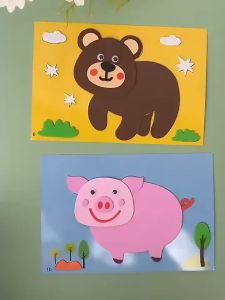 【12pcs in box】3D EVA Foam Sticker Art DIY artwork for kids. Gift set/Goodie bag toys party gift. HEYBABE.