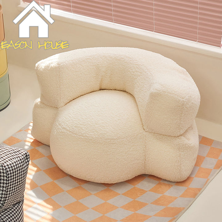 Lazy sofa backrest folding sofa Super soft bean bag sofa Lamb velvet sofa