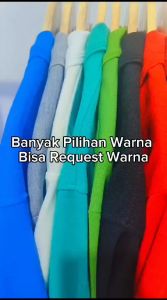 Terbaru Kaos Polo Shirt Berkerah CUSTOM LOGO SENDIRI Baju Lengan Panjang Pria Dan Wanita Dewasa