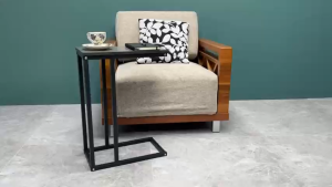 Dazioter Minimalist Side Table for Living Room & Bedroom - Sturdy Fixed Accent Table with Thickened Board for Small Space Easy Assemble for Balcony-CZH