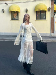 Váy Midi Ren Màu Trắng Cạp Cao Cho Nữ Váy Midi Dài Vừa Phải Thiết Kế Cao Cấp Váy Công Sở Màu Trơn Váy Chữ a