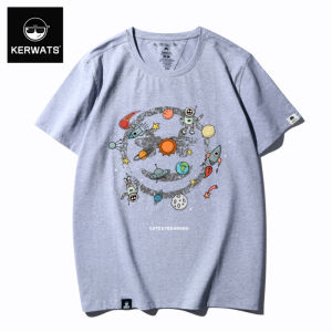 Kerwats Smiley Face Universe Happy Planet Short-Sleeved T-shirt