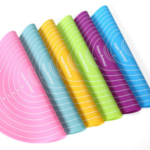 Silicone Cake Mat12 Inch Round Silicone MatCake Mat with MeasurementsCake Turntable MatReusable Cookie Mat for Rolling Dough