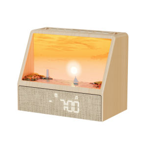 Đồng Hồ Báo Thức Mặt Trời Mọc Với Tiếng Ồn Trắng Và Âm Thanh Dễ Chịu Đèn Bàn Bluetooth Hỗ Trợ Giấc Ngủ Đèn Ngủ Để Trang Trí Phòng Ngủ
