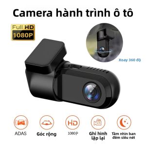 Camera Hành Trình Ô Tô HD Mini Với Tầm Nhìn Ban Đêm 360 Độ ° Máy Quay Video Camera Trước Xoay Cho Android ADAS LDWS Navigation