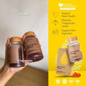 Nutra Goodness Nutra365 Heart & Skin Boost - Improve Heart & Skin Health Reduce Inflammation