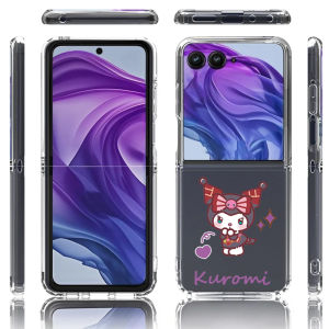 Sanrio | Kawaii Sanrio Kitty Kuromi Clear PC Hard Case For Motorola Razr 70 Ultra 60 50 Razr 2026 2025 Plus 2024 Anti-Falling Cover Funda