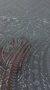 Luxury African Lace Fabric 2026 High Quality Sequins Beads Lace Fabrics For Nigerian Wedding French Tulle Lace Fabric Sewing