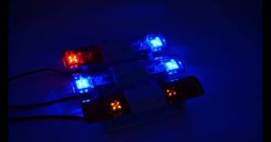 LED Rotating Flashing Police Lights Engineering Lamp CH3 Mode for 1:8 1:10 Tamiya SCX10 D90 Traxxas RC Crawler Car Upgrade Parts