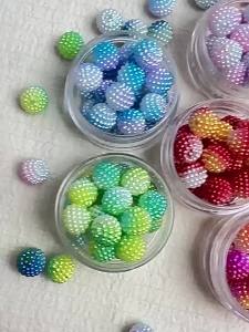 200/100pcs 10mm Gradient Bayberry Beads - Acrylic Loose Beads for DIY Wedding Decor Handmade Flower Arrangements