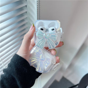 Laser Gradient Butterfly Knot AirPods Protective Case Wireless Bluetooth Apple Earphone Box Artistic Female pro Second Generation Anti-Fall Shell Huaqiang North Soft Small Audience