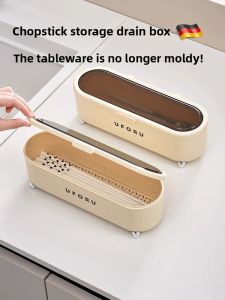 MONLEYTA | High-End Home Kitchen Spoon Storage Box Restaurant Straw Draining Chopsticks Holder Plastic Material From Mainland China