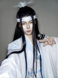 Blue Forgetfulness Cosplay Costume Wig Dust-Proof Sword Crown Fake Hair Shoes Anime Themed Cosplay Male Costume Set