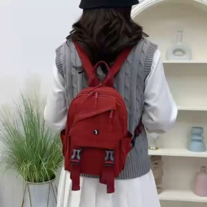 Tas Ransel Selempang Wanita TR118 Multifungsi – Nylon Ringan Stylish untuk Sekolah Travel