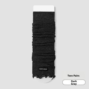 Breathable Thin Cotton Summer Ankle Socks with Ruffled Edge