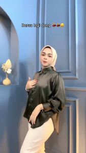 Kemeja Wanita Basic Cradenza Silk Polos