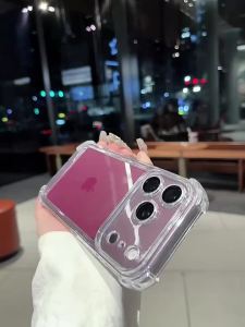 Luxury Hybrid Transparent Case for iPhone 18 17 Pro Max 16 15 14 Plus 12 11 18 Pro Shockproof Bumper Cover TPU Soft Edge Fundas