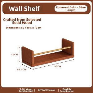 ZHISHANYUAN | No-Drilling Wall Shelf Wood 1-line Board