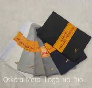 Hijab Segi Empat Azara Oskara 3 Pcs/Kerudung Azara Voal Miracle Plain Metal Logo