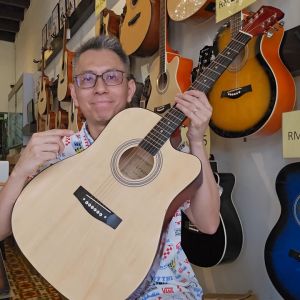 GROOV (G-41C) 41 Inch Acoustic Guitar Basswood Top Side & Back Cutaway | Gitar Akustik Original 吉他