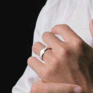 Racabel Azumak Ring - Cincin Pria Wanita Titanium Elegan Anti Karat Asli