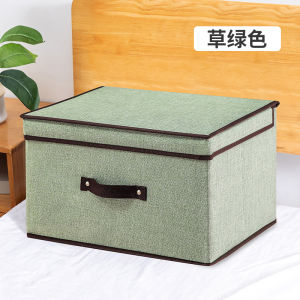Foldable Fabric Storage Box Cotton Material Japanese Style Bedroom Closet Toy Clothes Organizer Box Home Decor Utility Box
