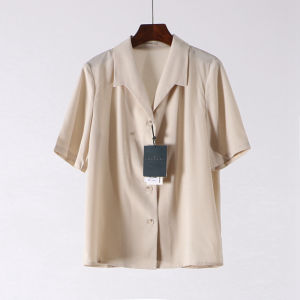 Áo Sơ Mi Voan Tay Ngắn Mùa Hè Phong Cách Thường Ngày Cổ Polo Dáng Rộng Nguyên Bản Chất Lượng Cao Cấp Cho Nữ