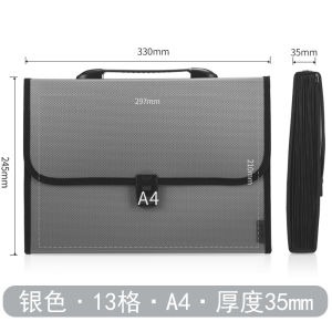 Large Capacity A4 Accordion File Folder Transparent Multi-layer Page Dividers for Elementary Middle High School Students  Paper Organizer