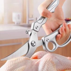 plys | XTL-1PCS Kitchen Scissors Stainless Steel Shears Cutting Bones Special Bone Food Boning Chicken Bone Multifunction