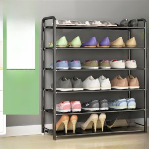 Simple Multi-layer Iron Art Shoe Rack Home Use Dormitory Rent House Easy Assembly Metal Craft Storage Cabinet Popular Model