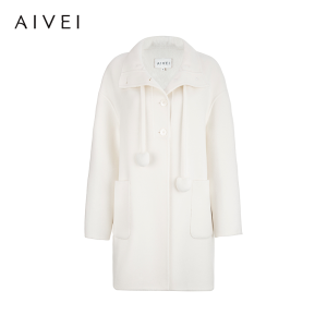 AIVEI | Elegant Youthful Sweet Heart Shaped Tweed Coat