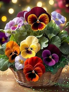 Evershine | EverShine DIY Kim Cương Thêu Hoa Pansy Khảm Full Khoan Tranh Nghệ Thuật Bộ Kim Cương Giả Hình Ảnh Thủ Công Mỹ Nghệ Quà Tặng Trang Trí Nhà Cửa