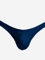 Dark Blue Hipster Narrow Edge Men's Swimming Trunks Triangle Half Sheath T-Shaped Swimming Trunks Bikini Sexy Tight Coquettish and Spicy. 