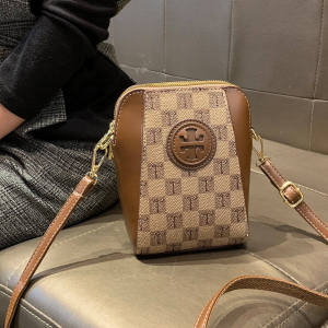 กระเป๋าสะพายข้างแบบมีชั้นหลายชั้นขนาดเล็กสำหรับผู้หญิง กระเป๋าใส่โทรศัพท์มือถือแบบย้อนยุค กระเป๋าใส่เหรียญแฟชั่นขนาดเล็กแบบสะพายข้าง