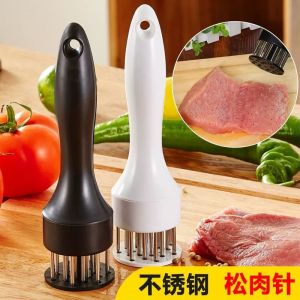 For Home Broken Rib Tender Meat Needle Pork Chop Chicken Chop Wings Meat Tenderizing Needle Tenderizer Stainless Steel Steak Hole Puncher Pig Skin Fork
