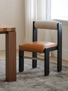 Designer Mid-Century High-End Dining Chair Wabi-Sabi Style Home Use Solid White Basswood Vintage Study Desk Chair Luxury Sensation