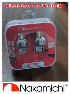 NAKAMICHI BULB T20 7440 SINGLE CONTACT PARK LIGHT 16 LEDS 1200 LUMENS/PAIR NON FLASH 12V WHITE 6000K