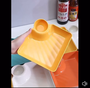 Tempat Piring Saji Snack Dengan Tempat Saus Kecap Piring Snack Bpa Free Piring Buah Piring Jerami Persegi Piring Makan 2 In 1