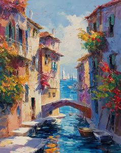 KAYOU | Oil Painting By Numbers Venice Canal Scenery DIY Number Drawing Canvas Pictures By Numbers Home Decor Large Size