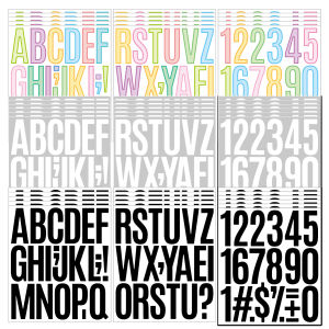 Creative Waterproof Letter Stickers 3 Inches DIY English Decorative Mailbox Car Pull Flag Stickers Digital Alphabet Decals