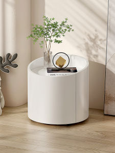 Modern Minimalist Round Small Bedside Cabinet
