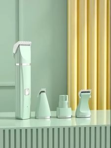 4-in-1 Pet Hair Clipper & Nail Grinder | Low Noise Dog & Cat Grooming Kit | IPX7 Waterproof