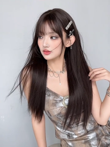 (TẶNG LƯỚI) Tóc giả nữ nguyên đầu thẳng mượt 65cm siêu da đầu siêu xinh - TG87