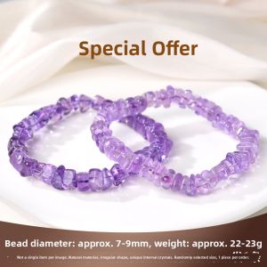 LINGFEI | Irregular Ice-Type Brazilian Old Purple Crystal Beads Hand Chain