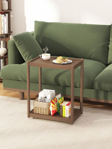 โต๊ะข้างไม้ขนาดเล็กเคลื่อนที่สำหรับโซฟาระหว่างห้องนั่งเล่นสไตล์สวีเดน ชั้นวางของ ตู้เก็บของ โต๊ะเล็ก วัสดุอื่นๆ