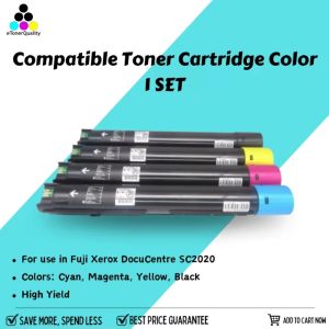 ETQ 1 Set Compatible Toner Cartridge Color for use in Fuji Xerox DocuCentre SC2020